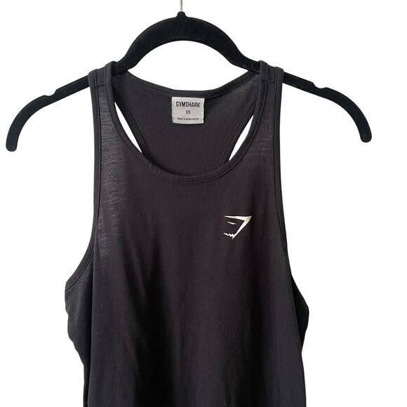 Gymshark Mens XS Racerback Tank Top Black Solid Thin Basic Tee Activewear - Picture 4 of 7